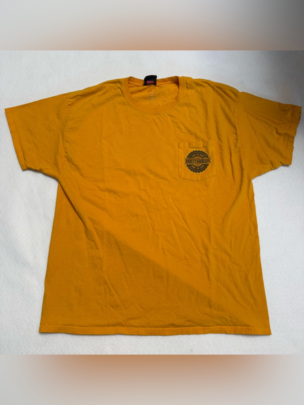 Harley-Davidson Mustard Short-Sleeve Pocket Tee